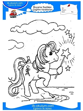 Çocuklar İçin My Little Poni Boyama Sayfaları 